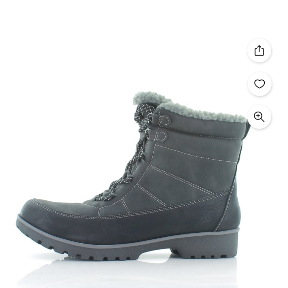 JBU Women's Alaska Black Winter Boots In Size 8M Black/Gray